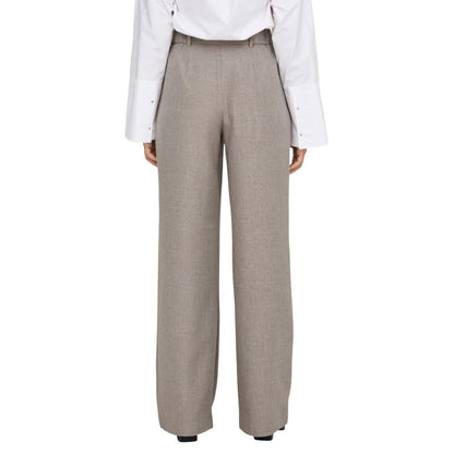 Only Beige Polyester Dress Pants