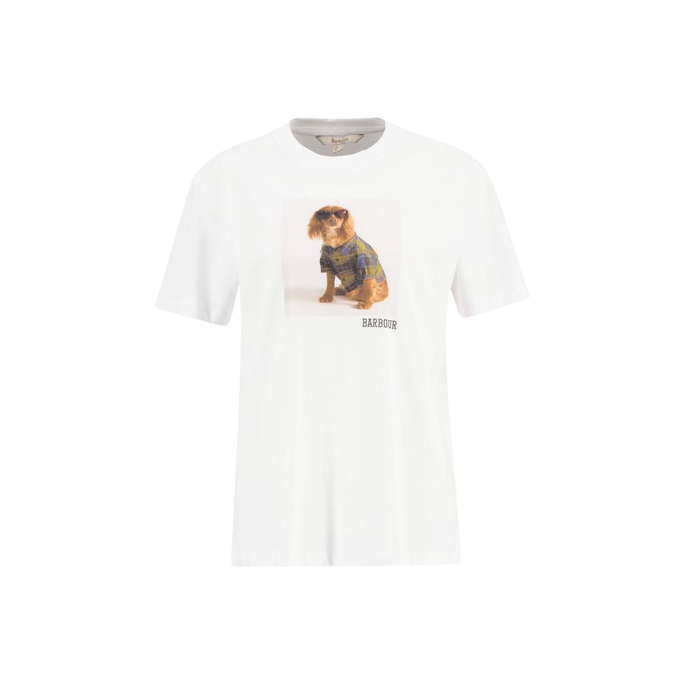 Barbour White Cotton T-Shirt