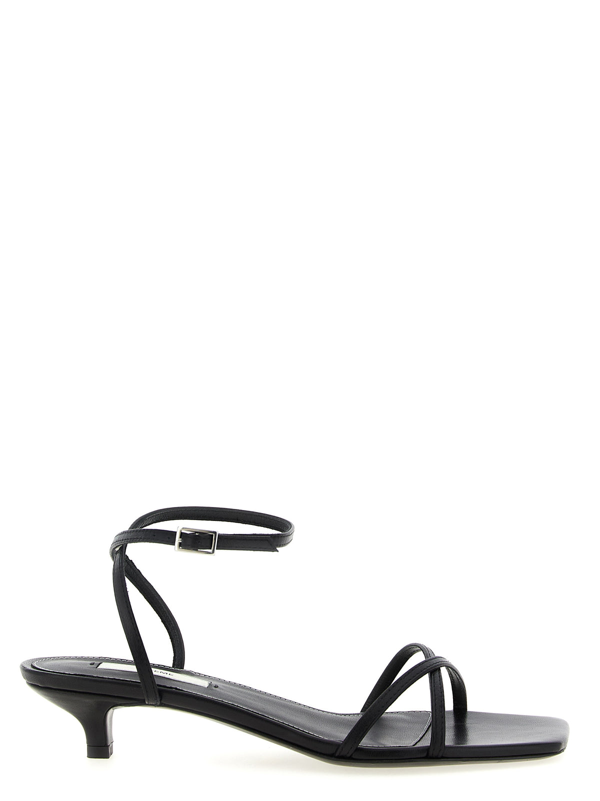 TOTEME Black Leather Mid Heel Pumps