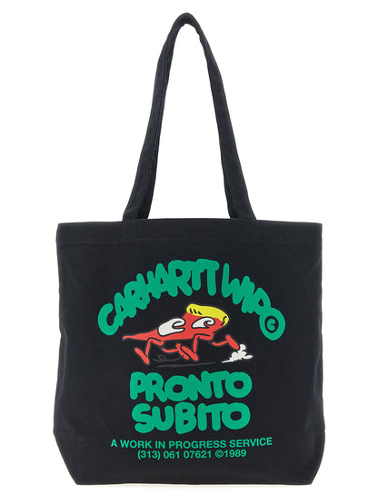 Carhartt Wip Black Cotton Tote Bag