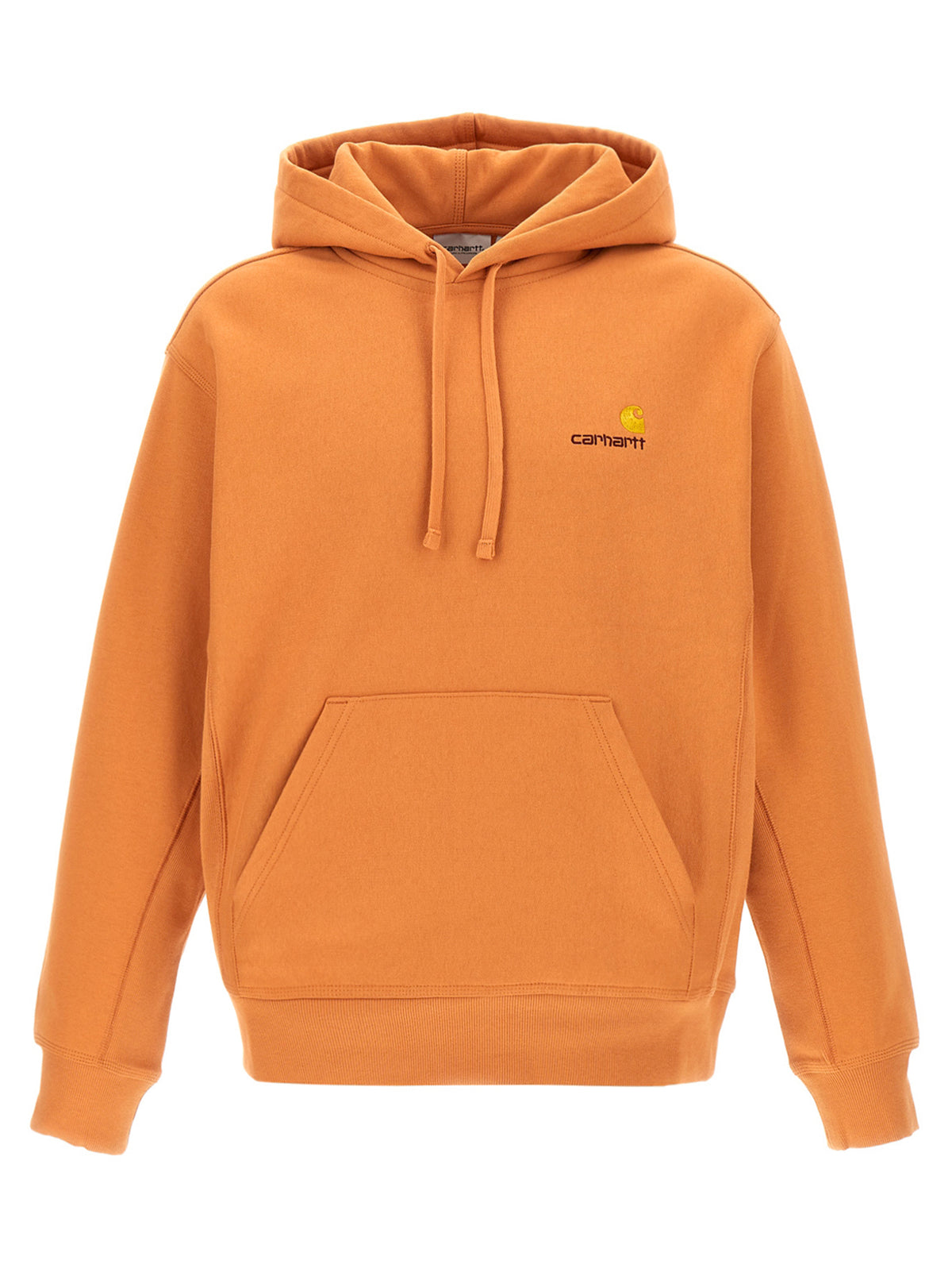 Sweatshirt Hoodie by Carhartt Wip for men in cotton orange showcases a city-ready silhouette, artfully detailed with a signature hooded neckline and for a city-ready finish.
