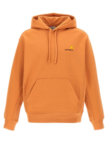 Sweatshirt Hoodie by Carhartt Wip for men in cotton orange showcases a city-ready silhouette, artfully detailed with a signature hooded neckline and for a city-ready finish.