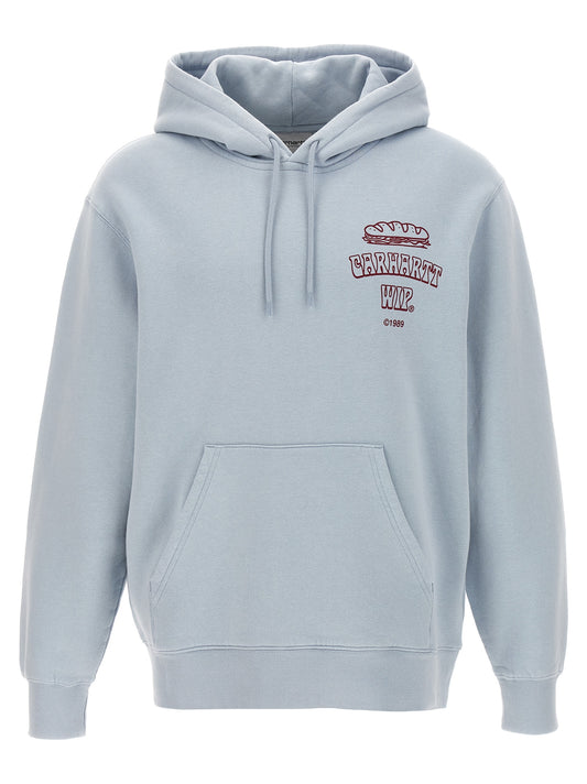 Carhartt Wip Men's Cotton Sweatshirt Hoodie - Blue Print