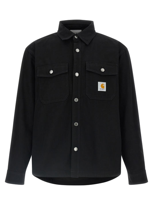 Carhartt Wip Men's Long-Sleeve Cotton Canvas Overshirt - Black