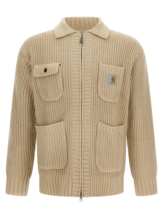 Carhartt Wip Men's Acetate Acrylic Nylon & Wool Cardigan - Beige