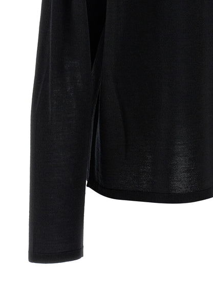 TOTEME Black Wool Cardigan