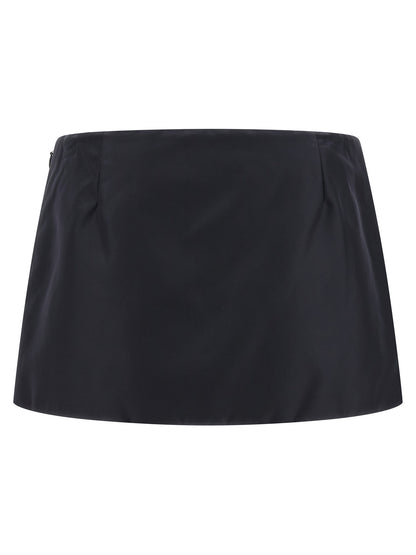 Miu Miu Blue Recycled Polyamide Long Skirt