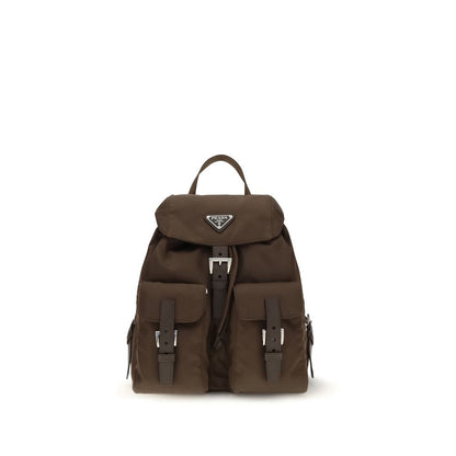Prada Brown Nylon Backpack