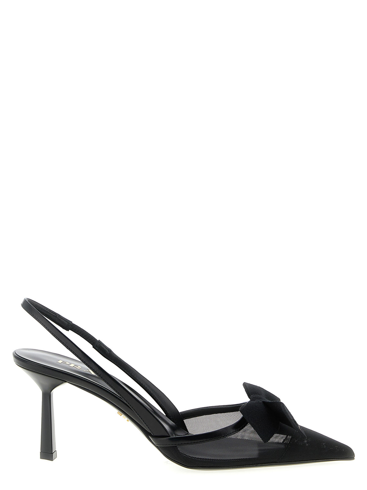 Prada Black Polyamide Mid Heel Pumps