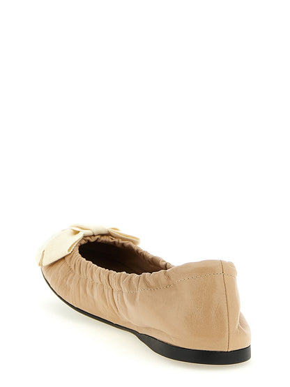 Prada Beige Calfskin Ballet Flats