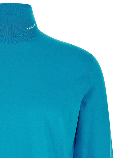 Prada Blue Cotton Cardigan
