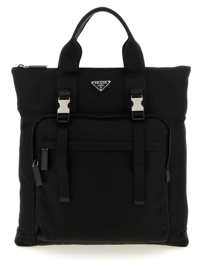 Prada Black Recycled Polyamide Tote Bag