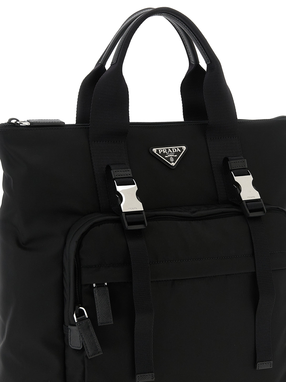 Prada Black Recycled Polyamide Tote Bag