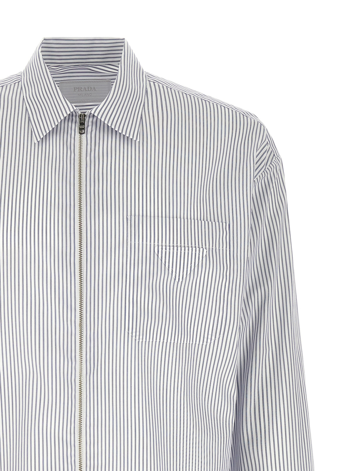 Prada Blue Cotton Blouse