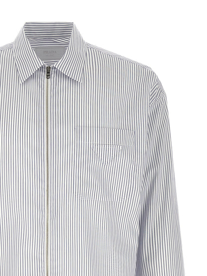 Prada Blue Cotton Blouse