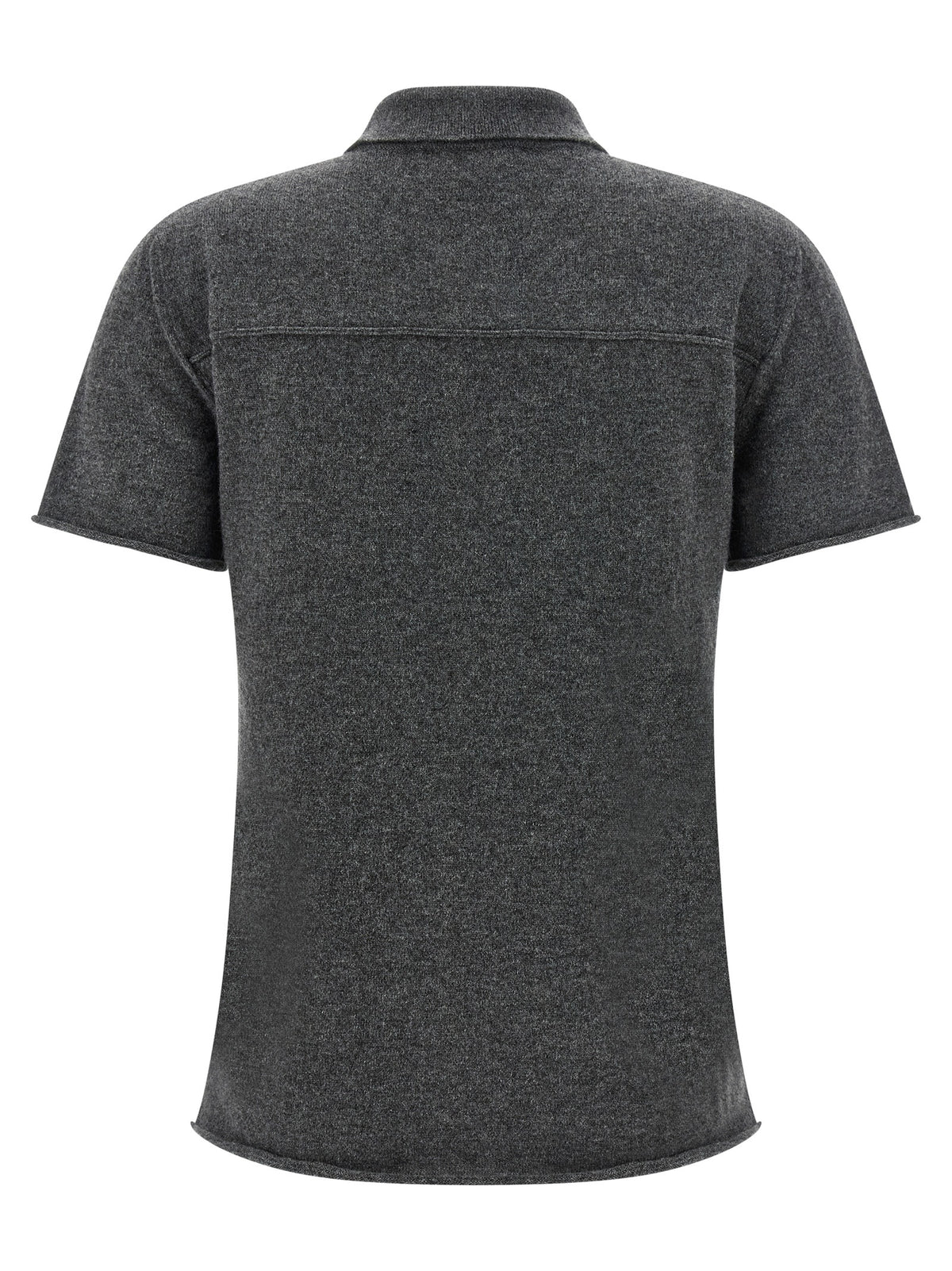 Miu Miu Gray Cashmere Polo Shirt