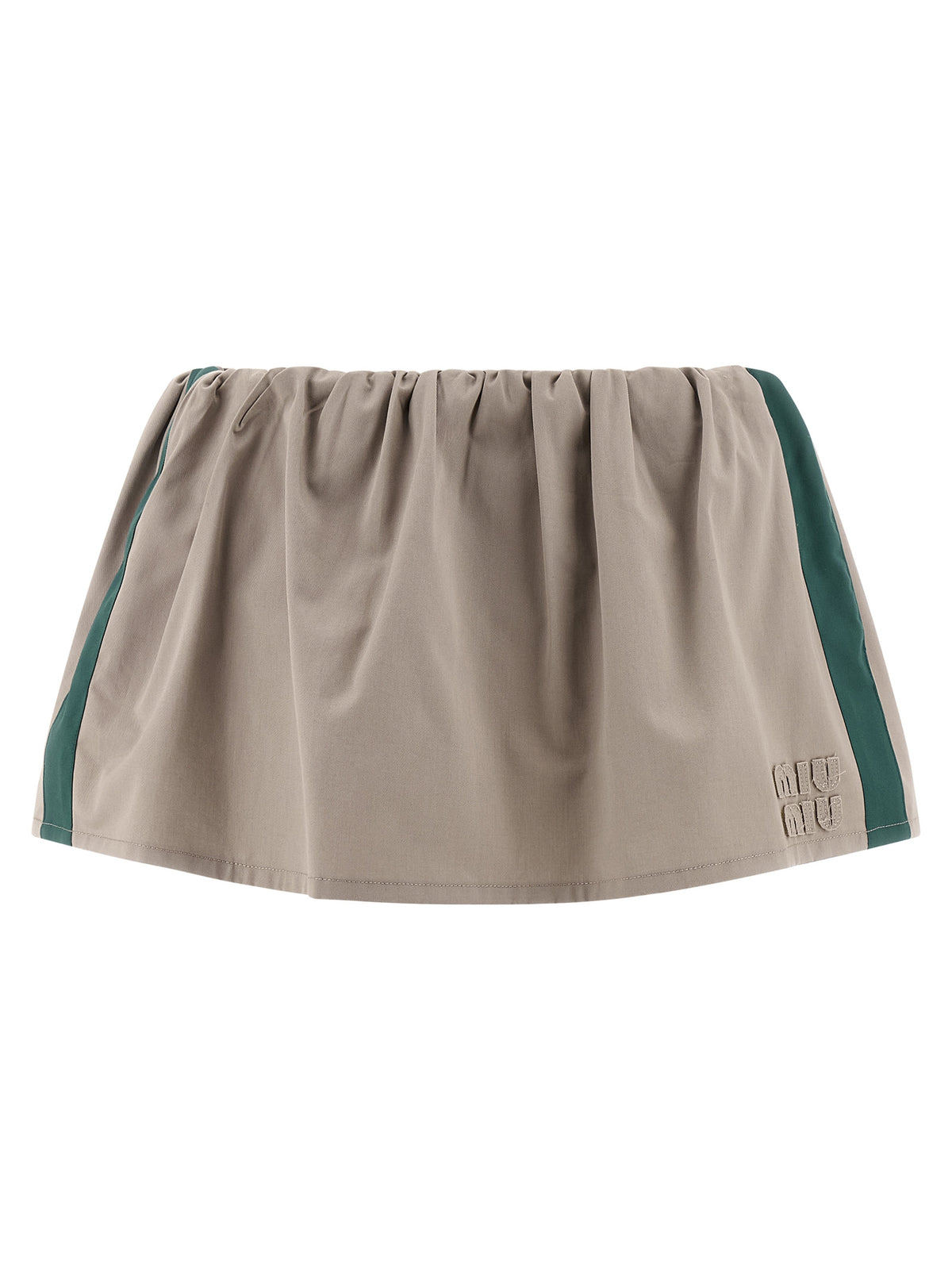 Miu Miu Gray Cotton Long Skirt