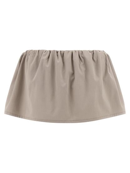 Miu Miu Gray Cotton Long Skirt