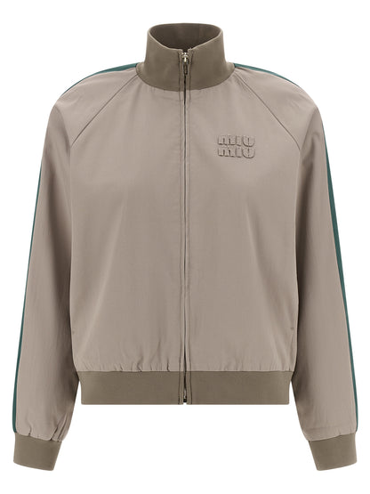 Miu Miu Gray Cotton Bomber