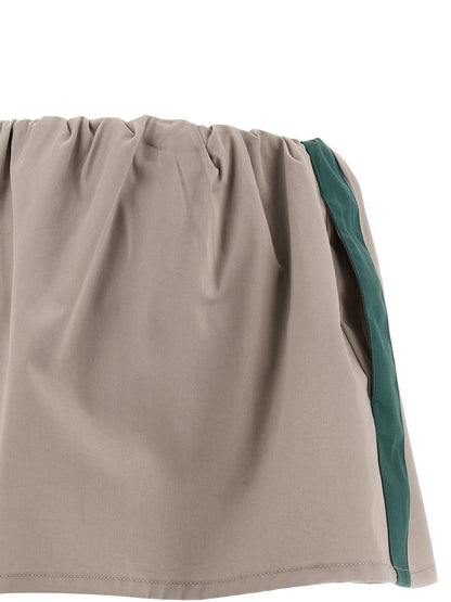 Miu Miu Gray Cotton Long Skirt