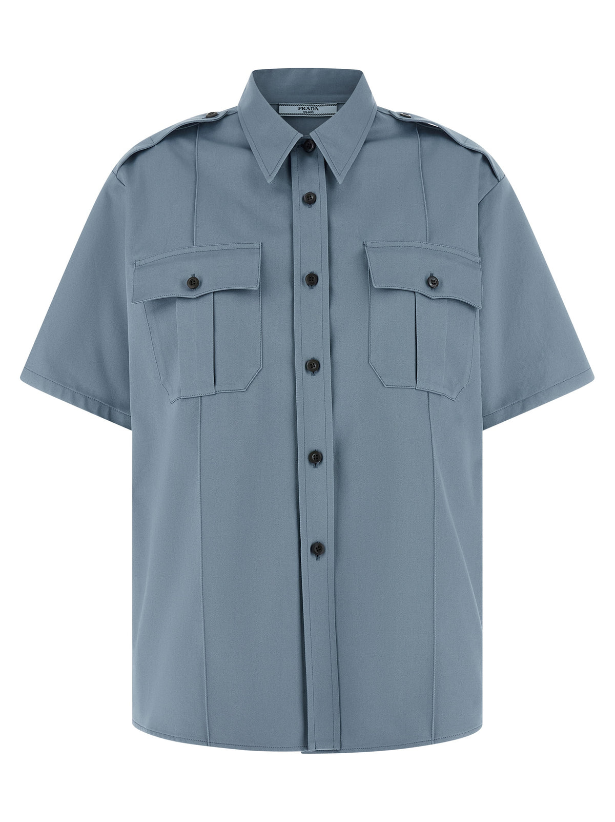 Prada Blue Cotton Blouse