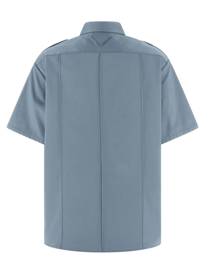 Prada Blue Cotton Blouse