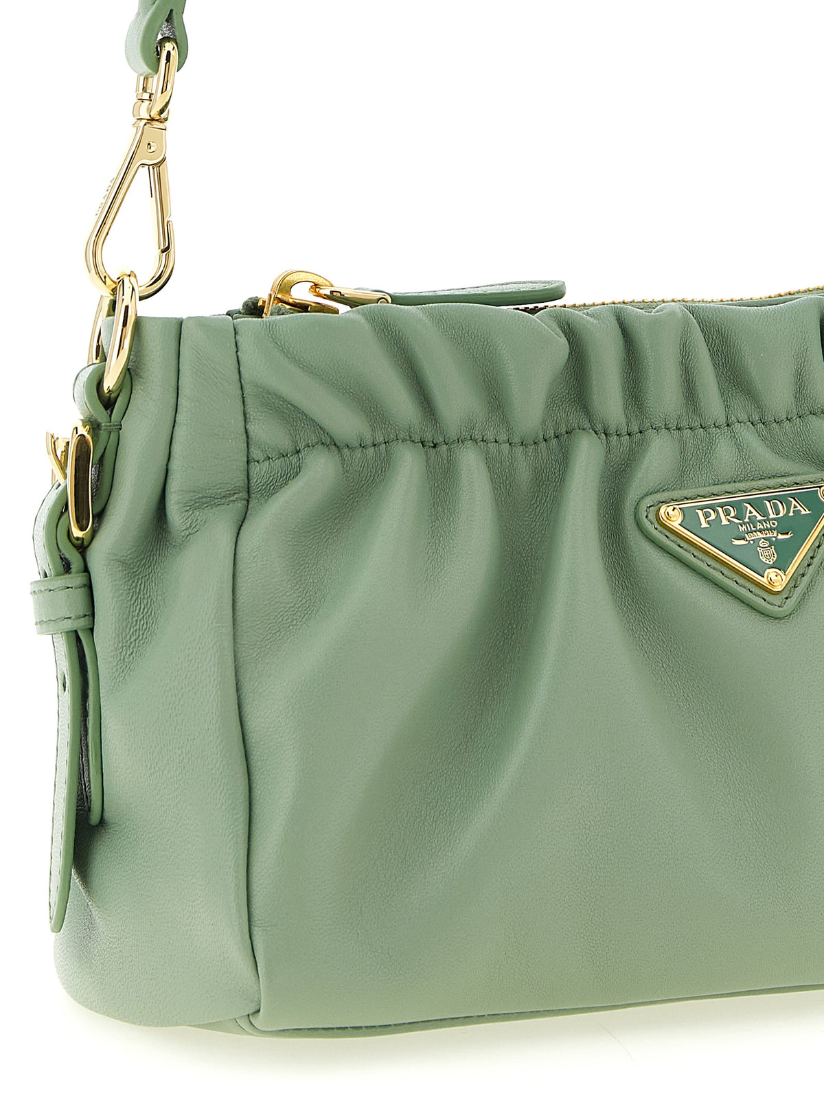 Prada Bicolor Lamb Leather Shoulder Bag