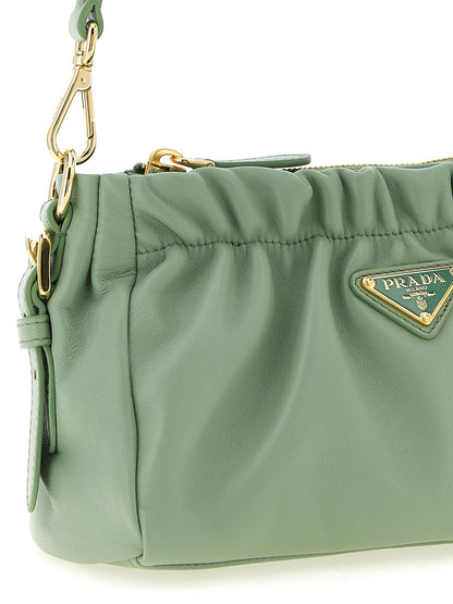 Prada Bicolor Lamb Leather Shoulder Bag