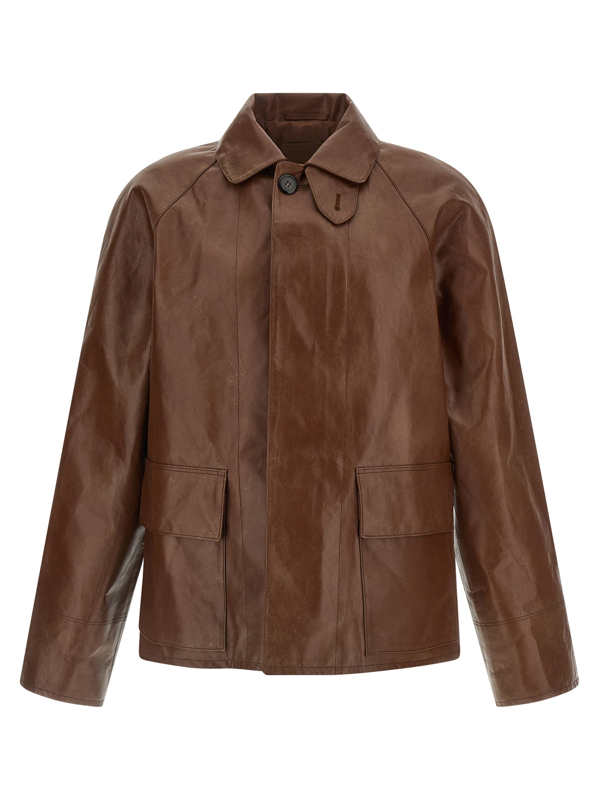 Prada Brown Calfskin Leather Jacket