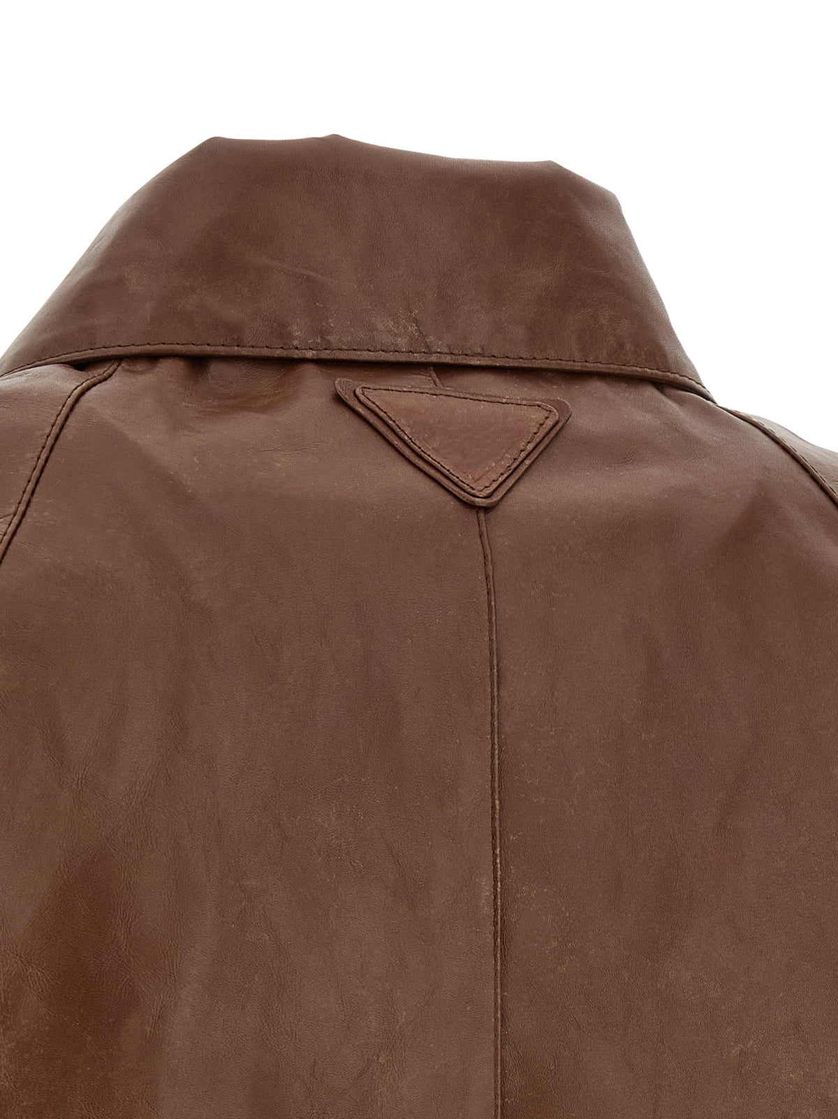 Prada Brown Calfskin Leather Jacket