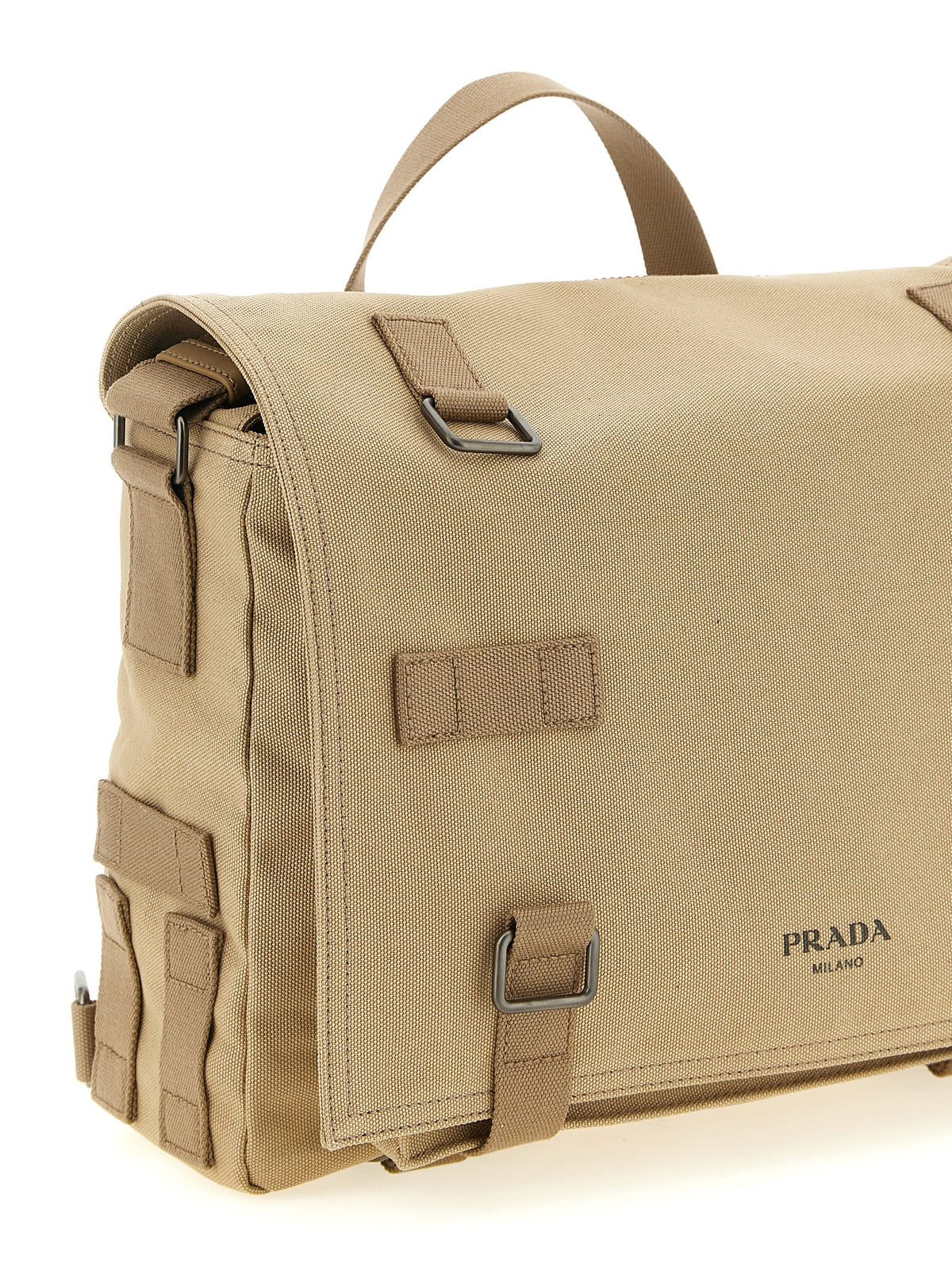 Prada Beige Cotton Crossbody Bag
