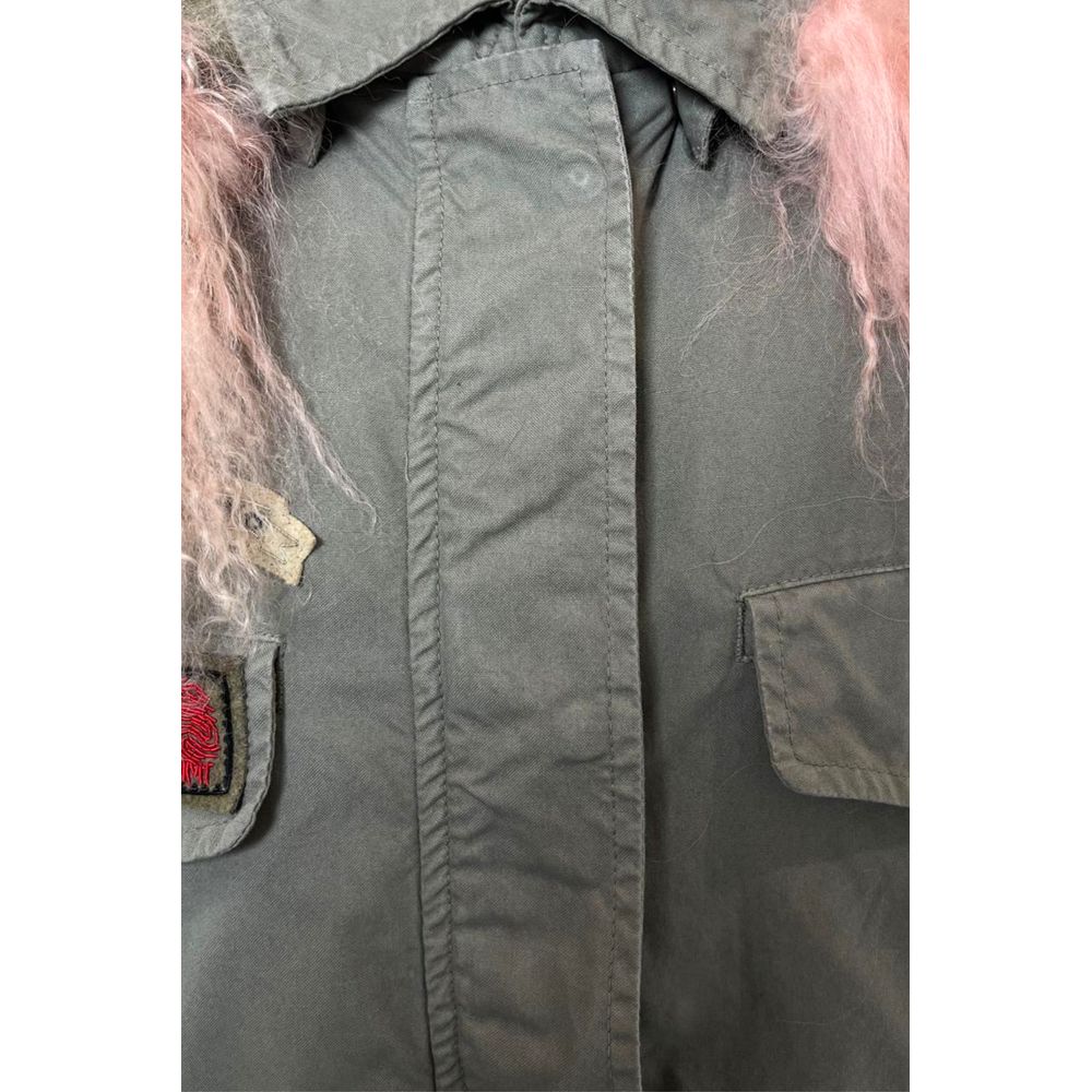 Hooded Parka by Mr&Mrs Italy for women in cotton fur polyester & leather multicolor & pink presents a decadent silhouette, showcasing the decadent wrap hooded neckline and functional pockets & hooded for a premium, weather-ready look.
