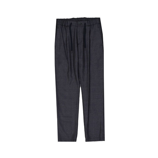 Casual Pants by Herno for men in virgin wool gray presents a tailored silhouette, showcasing a tailored and long cut with a refined for a truly tailored aesthetic.