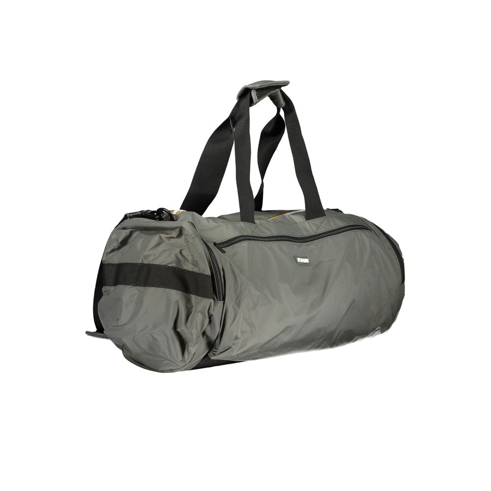 Travel Duffel Bag by K-WAY for men in polyamide green presents a chic silhouette from the Nomad Polyamide Travel Duffel Bag collection, featuring a chic zipper, ample external-pockets & internal-pockets, and versatile adjustable-strap & handle.