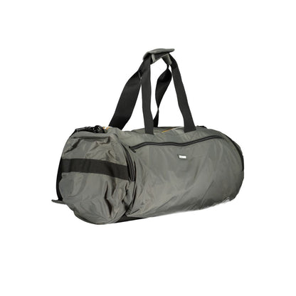 Travel Duffel Bag by K-WAY for men in polyamide green presents a chic silhouette from the Nomad Polyamide Travel Duffel Bag collection, featuring a chic zipper, ample external-pockets & internal-pockets, and versatile adjustable-strap & handle.