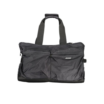 Travel Duffel Bag by K-WAY for men in polyamide & polyester black & signature features a meticulous City Essence Polyamide & Polyester Travel Duffel Bag design with a secure , ample , and versatile shoulder-strap, adjustable-strap & detachable-strap for a meticulous travel finish.