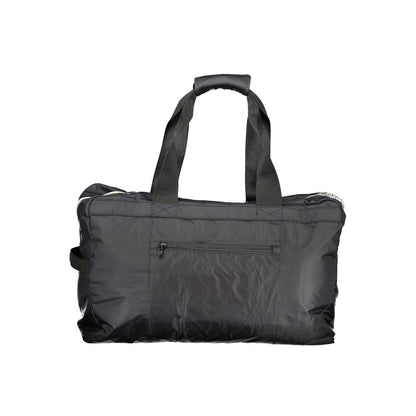 Travel Duffel Bag by K-WAY for men in polyamide & polyester black & signature features an unassuming City Essence Polyamide & Polyester Travel Duffel Bag design with a secure , ample , and versatile shoulder-strap, adjustable-strap & detachable-strap for a truly unassuming finish.