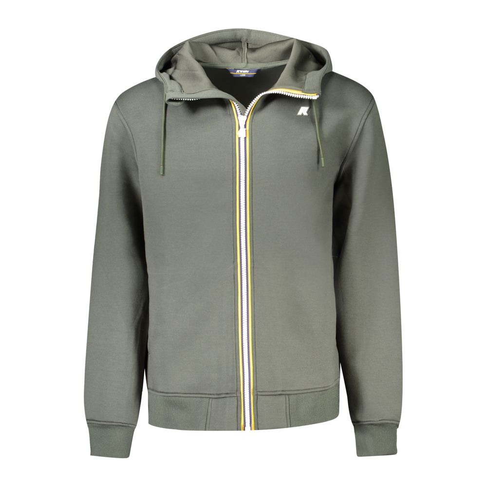Hooded Sport Jacket by K-WAY for men in stretch viscose polyester green features an time honoured silhouette, showcasing refined pockets & hooded and a sophisticated hooded neckline for an time honoured aesthetic.