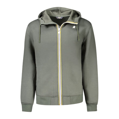 Hooded Sport Jacket by K-WAY for men in stretch viscose polyester green features an time honoured silhouette, showcasing refined pockets & hooded and a sophisticated hooded neckline for an time honoured aesthetic.