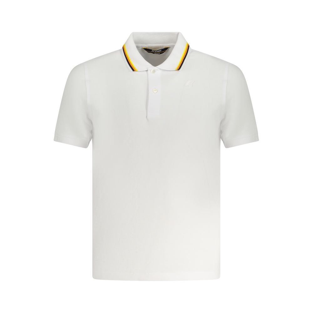 Polo Shirt by K-WAY for men in stretch cotton white showcases a enviable silhouette, featuring a refined and for a enviable finish.