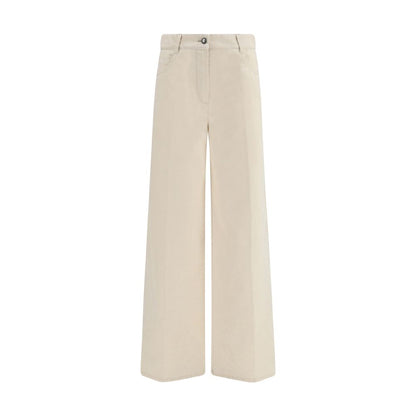 Forte_Forte White Cotton Casual Pants