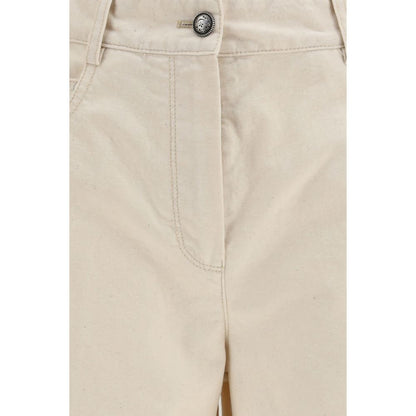 Forte_Forte White Cotton Casual Pants