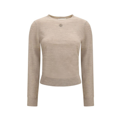 Tory Burch Beige Wool Oves Aries Sweatshirt