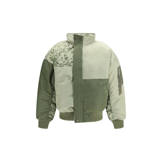 Bomber Jacket by ALPHA INDUSTRIES for men in nylon bicolour features a dramatic silhouette, showcasing a sophisticated and distinctive pockets for a dramatic aesthetic.
