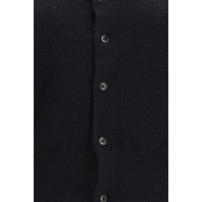 Extreme Cashmere Women's Regular Fit Slim Crew Neck &Scoop Cashmere Cardigan - Black