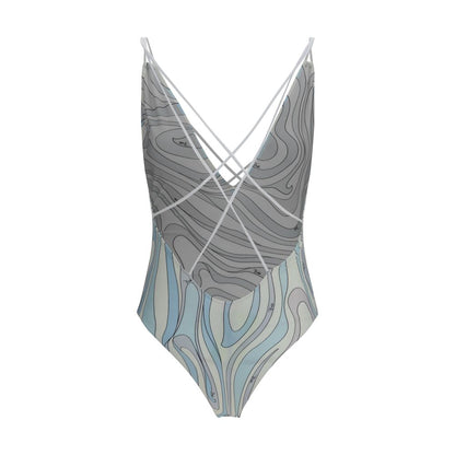 Emilio Pucci Blue Polyamide One-Piece Swimsuit