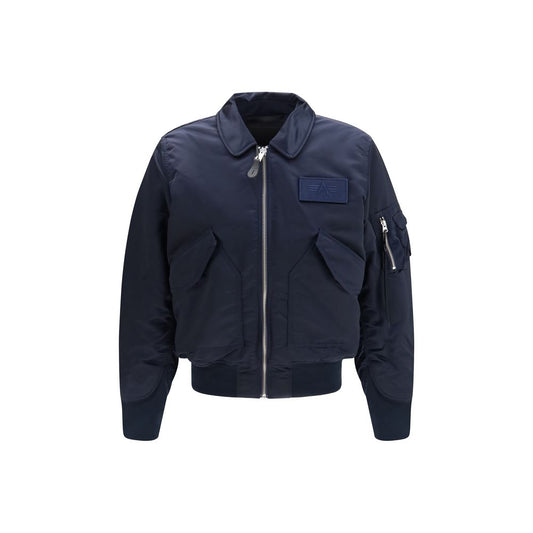 Bomber Jacket by ALPHA INDUSTRIES for men in nylon blue presents a effortlessly chic silhouette, showcasing a sophisticated and premium pockets for a truly effortlessly chic finish.