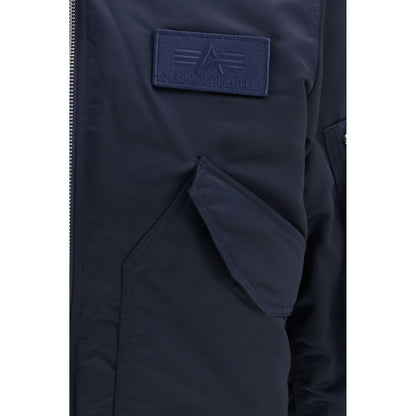 ALPHA INDUSTRIES Blue Nylon Bomber
