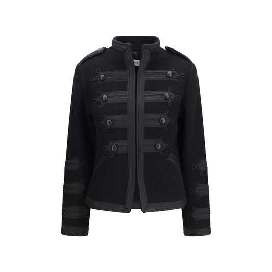 This Jacket by P.A.R.O.S.H. for women in wool black showcases a magnificent silhouette, meticulously crafted with a distinctive and functional pockets & insulated for a magnificent finish.
