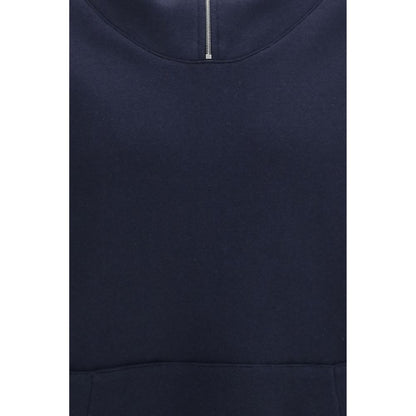 Sweatshirt Hoodie by Umit Benan for men in cashmere cotton & silk blue features an luminous silhouette, showcasing a sophisticated and for a truly luminous look.